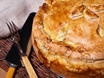 Serving Pizza Rustica